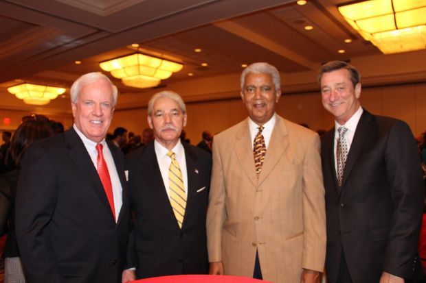 Patrick Sly awardee, George Fraser keynote speaker, Gregory Glore, Denny Reagan